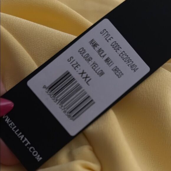 NWT Elliatt Yellow Asymmetrical Nola Maxi Dress - Picture 3 of 3